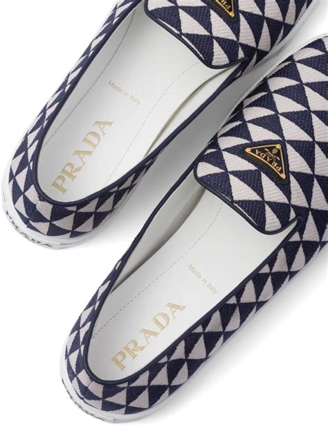 prada triangle symbole|Prada triangle logo loafer.